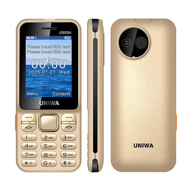 Original Brand High Quality UNIWA J5609A 2.4 Inch Big Button WCDMA 3G Dual SIM Keypad Feature Phone