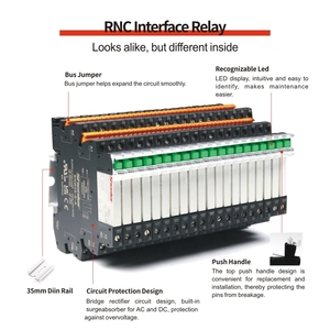 Shenler rnc1co024 + SNB05-E-AR giao diện Slim <span class=keywords><strong>Relay</strong></span> <span class=keywords><strong>Module</strong></span> 6A với ổ cắm thay thế hf41f - Product Image 2
