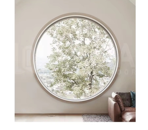 Gran oferta, ventana de PVC de vidrio doble para dormitorio de estilo americano, ventanas redondas de círculo francés - Product Image 6