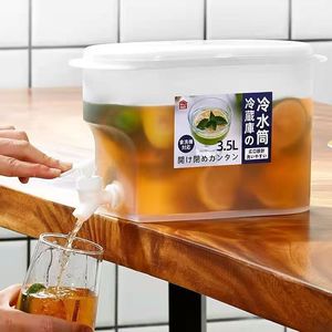 Cold Water Jug 3.5L With Faucet Refrigerator Storage Portable Beverage Container Fruit Tea Herbal Tea Pot - Product Image 1