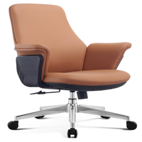 Fauteuil de bureau exécutif de luxe en cuir, ergonomique, massant, pivotant et inclinable, avec base en alliage d'aluminium et commande par câble