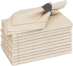 Leinen-Servietten, Waschbare und Wiederverwendbare Natürliche Flachs-Servietten für Essen, Partys, Hochzeiten, Feiertage & Alltäglichen Gebrauch - Product Image 1