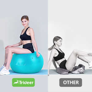 Ensemble de balles de yoga pleine taille 45-95cm-PVC anti-éclatement givré, hauteur assortie, entraînement de base/exercice d'équilibre, utilisation à la maison/au gymnase - Product Image 6