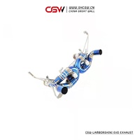 Valve d'échappement en titane avec silencieux et db killer, pour Lamborghini, curacan EVO 5.2, LP580, LP610, finition bleue