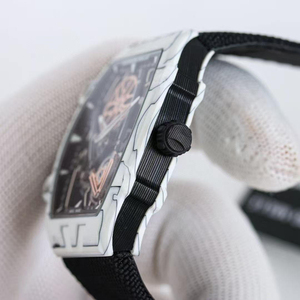2026 Bar-shaped White Waterproof Tourbillon Luxury <b>Skeletonized</b> <b>Automatic</b> Mechanical Men's <b>Watch</b> - Product Image 1