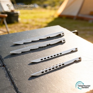 Estaca de aleación de titanio, estaca para tienda de campaña, estaca para toldo, estaca en forma de V, estaca para camping, estaca para nieve, estaca tipo espina de pescado - Product Image 4