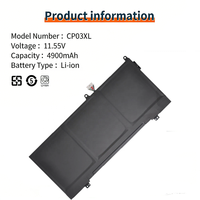 Batterie d'ordinateur portable CP03XL pour HP Spectre X360 Convertible 13-ae000 13-ae006no x360 929072-855 929066-421 Batterie d'ordinateur portable