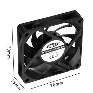 Ventilateur axial d'échappement 7015 <span class=keywords><strong>70mm</strong></span> 70x70x15mm électrique OEM ODM, sans balais, à roulement à billes/hydraulique/à double roulement à billes, 12V/24V - Product Image 1