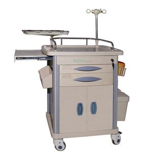 MGE-T31B MEDIGE 제조업체의 휴대용 ABS 플라스틱 ICU <span class=keywords><strong>CPR</strong></span> 충돌 카트 병원 가구 절차에 대한 소생 트롤리 - Product Image 1