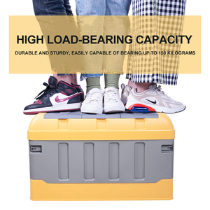 Caja de almacenamiento para <span class=keywords><strong>maletero</strong></span> de coche, viaje al aire libre, Camping, 70L, contenedor de almacenamiento de gran capacidad, caja de almacenamiento plegable, accesorios interiores - Product Image 4