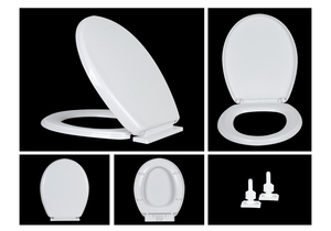 Tapa De Inodoro Extra Slim morbidi <span class=keywords><strong>copriwater</strong></span> a sgancio rapido <span class=keywords><strong>con</strong></span> meccanismo di apertura morbida coperchi per water - Product Image 4
