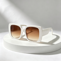 Lunettes de soleil vintage de haute qualité, épaisses et carrées, à monture intégrale, avec verres dégradés et protection UV400, pour un usage extérieur unisexe