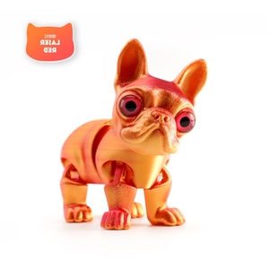พิมพ์ลาย3D สุนัขฝรั่งเศสน่ารักพร้อมข้อต่อเคลื่อนย้ายได้ของเล่นตั้งโต๊ะสำหรับสัตว์เลี้ยงสุดน่ารักสำหรับคริสต์มาสและฮาโลวีน - Product Image 1