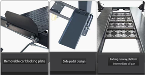 Elevador de coche de 4 postes hidráulico portátil móvil de 3,5 toneladas, equipo de taller automático de 2,2 M con alineación de rueda de gato rodante secundario - Product Image 3