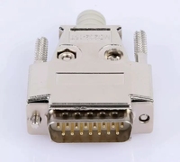 Conector de soldadura DB15 con capucha metálica, conector macho hembra D-Sub de 15 Pines, conectores adaptadores VGA de terminal RS232