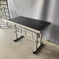 Table de DJ portable pliable en alliage d'aluminium, hauteur réglable, cabine de scène carrée 1-1,5 m, capacité de charge 500 kg