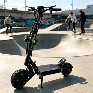 Trottinette électrique tout-terrain Geofought R6 11 pouces pour adultes, batterie 60V 30AH 40AH, autonomie 100KM, moteur double brushless 6000W - Product Image 1