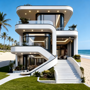 Struttura in Acciaio per Casa, Design Moderno Resistente al Vento, Realizzata per Edifici Commerciali e Civili, Villa con Struttura in Acciaio - Product Image 1