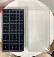 Plateau de plantation de semis en plastique à 72 cellules Plateau de germination de graines de pépinière avec dôme