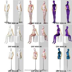 Maniquí de terciopelo ajustable con brazos de madera para mujer, de medio <span class=keywords><strong>cuerpo</strong></span> soporte bonito, exhibición de ropa, fabricante - Product Image 2