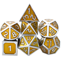 2025 jeu de dés en métal jeu de table RPG dés 7 pièces ensemble dés en métal personnalisables