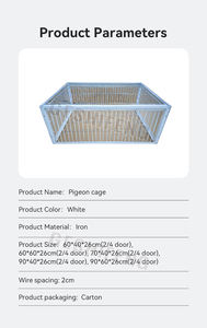 Piège à oiseaux galvanisé de taille multiple <span class=keywords><strong>Cage</strong></span> de pigeon sauvage Humane Way avec l'entrée à sens unique Piégeage des pigeons dans les cages - Product Image 4