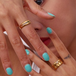 Baguette <span class=keywords><strong>Zir</strong></span> Rings Gold Non appannamento Free CZ Stone anello in acciaio inossidabile Fashion Trendy anelli di fidanzamento da donna per le donne - Product Image 5