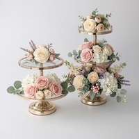 Support à gâteau rond QD-GREEN S-120 en autres matériaux, compatible lave-vaisselle, présentoir à dessert en verre pour mariage, anniversaire, fête, cuisine