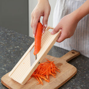Coupeur de fruits et légumes large Super <span class=keywords><strong>Mandoline</strong></span> Slicer avec 4 lames en acier inoxydable japonais - Product Image 4