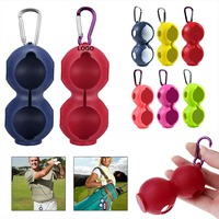 Pochette portable en silicone pour balles de golf, sac de transport pour balles de golf, étui de rangement pour balles de golf, porte-balles de golf à la taille, étui de protection