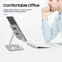 Support de tablette pliable et réglable en aluminium à 360 rotations Support de téléphone de bureau universel