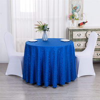 Nappe ronde rouge de qualité supérieure, résistante aux taches et durable, pour les mariages, les banquets et les repas à domicile, couleur unie élégante