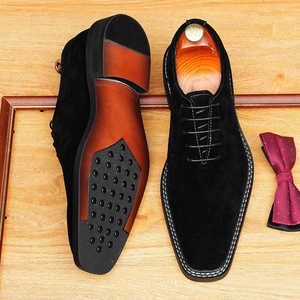 รองเท้าหนังอ็อกซ์ฟอร์ดแบบผูกเชือกสำหรับผู้ชาย สไตล์บริติชบรูค แกะสลักลายเฉพาะตัว ใส่สบาย เหมาะสำหรับธุรกิจและลำลอง - Product Image 4