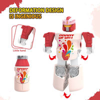 Juguete Educativo Transformable de Botella de Leche a Robot, Material ABS y Plástico, Funciones Interactivas para Padres e Hijos, para Niños de 5 a 7 Años
