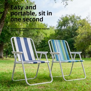 Silla Plegable Metálica Portátil de Alta Resistencia para Pesca, Camping, <span class=keywords><strong>Playa</strong></span> y Exteriores, con Logotipo Personalizado Directo de Fábrica - Product Image 3