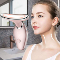 Masseur Micro-Courant à Faible QMC pour Usage Domestique, Appareil de Beauté Portable (États-Unis) pour Raffermir la Peau, Drainage Lymphatique, Lifting Visage et Cou