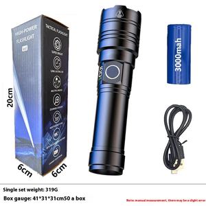 Lampe de poche portable LED super lumineuse avec charge USB longue durée de vie à longue portée pour usage domestique extérieur monopole transfrontalier en gros - Product Image 6