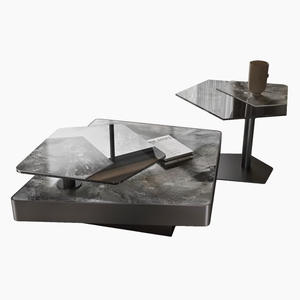 <span class=keywords><strong>Table</strong></span> basse moderne <span class=keywords><strong>ultra</strong></span> simple rock board combinaison lumière luxe salon maison carré rock board <span class=keywords><strong>table</strong></span> basse en verre - Product Image 1
