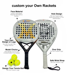 Set di Racchette da Beach Tennis in Carbonio 18K con Logo Personalizzato OEM, Racchette da <span class=keywords><strong>Padel</strong></span> Mormaii a Forma di Diamante - Product Image 2