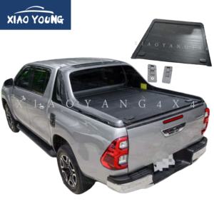 ฝาปิดกระบะท้าย4ชิ้นล็อกสองชั้นฝาลูกกลิ้งอลูมิเนียมสำหรับ2024ไทรทัน Hilux Revo <span class=keywords><strong>Ranger</strong></span> Dmax - Product Image 5