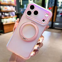 Coque de téléphone magnétique antichoc IMD PC TPU avec support à 360 degrés, finition mate dégradée de luxe, pour iPhone 18 17 16 15 Pro – Offre Spéciale