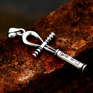 Collier pendentif en acier inoxydable SS8-940P <span class=keywords><strong>Croix</strong></span> égyptienne de la vie Sceptre Œil <span class=keywords><strong>d</strong></span>'<span class=keywords><strong>Horus</strong></span> Bijoux punk pour hommes Vente en gros - Product Image 4