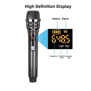 2-Channel Noise Cancelling Wireless Handheld Microphone LED Display KTV <strong>Mixer</strong> Amplifier for Home Studio Professional <strong>Karaoke</strong> - Product Image 2