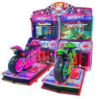 Machine de jeu de course de moto vidéo à monnayeur de simulateur de moto dynamique de haute qualité pour parc d'attractions intérieur