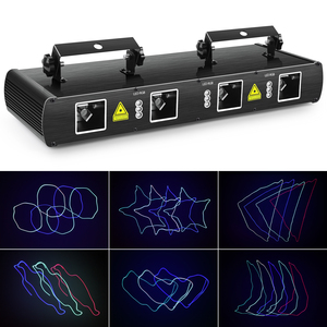 Đèn Laser Bốn Lỗ Mini RGB Y + Đèn LED Sân Khấu RGB Đèn Laser Có Điều Khiển Từ Xa DMX - Product Image 5
