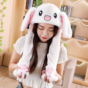 Mùa Đông Tùy Chỉnh Hàn Quốc Bunny Di Chuyển Tai Sang Trọng Dễ Thương Động Vật Cap Vui Thỏ Mũ - Product Image 1
