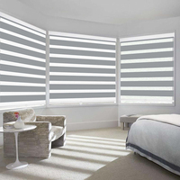 Persianas Zebra de Lujo Hechas a Medida con Sensor Inteligente Eléctrico, Control Digital por Wifi, Protección de Privacidad, Persianas Opacas para Interiores, Sala de Estar