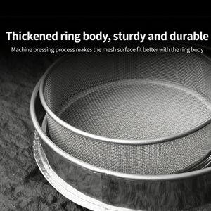 Tamis de laboratoire en acier inoxydable pour l'analyse des particules de sable et des agrégats du sol, ensemble de tamis manuel pour les essais géotechniques - Product Image 4