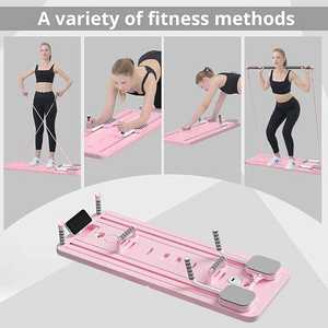 Rosa regolabile leggero pieghevole Pilates Reformer Set multiuso attrezzature per il Fitness palestra casa portatile allenamento - Product Image 3