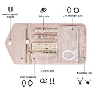 Estuche Organizador de Joyas de Viaje Personalizado, Bolsa de Joyería Plegable para Viajar - Product Image 2